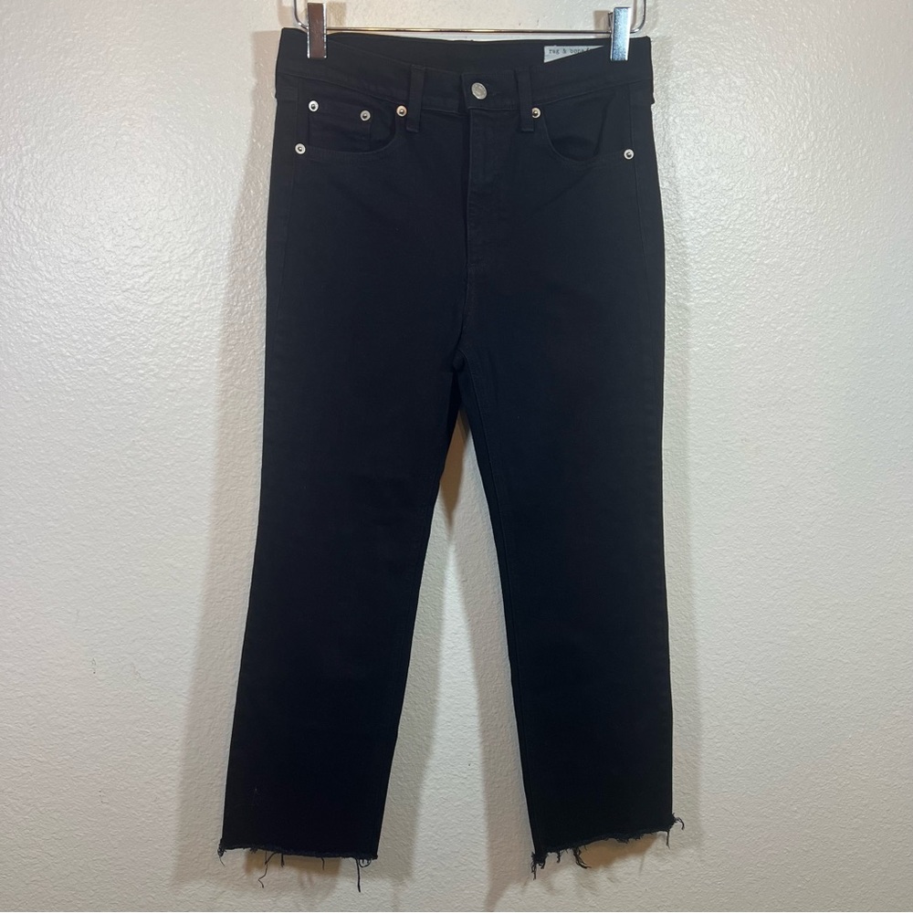 rag & bone Women's High Rise Black Jeans - Picture 3 of 8